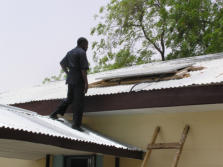 KXN solar panel on clinic roof in Northern Nigeria